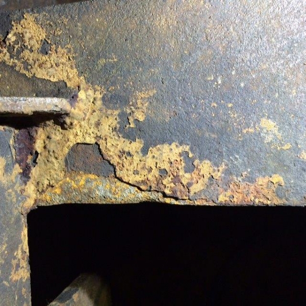 Corrosion in ballast tank before coating