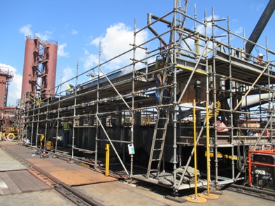 Access provided for fabrication and coating repairs